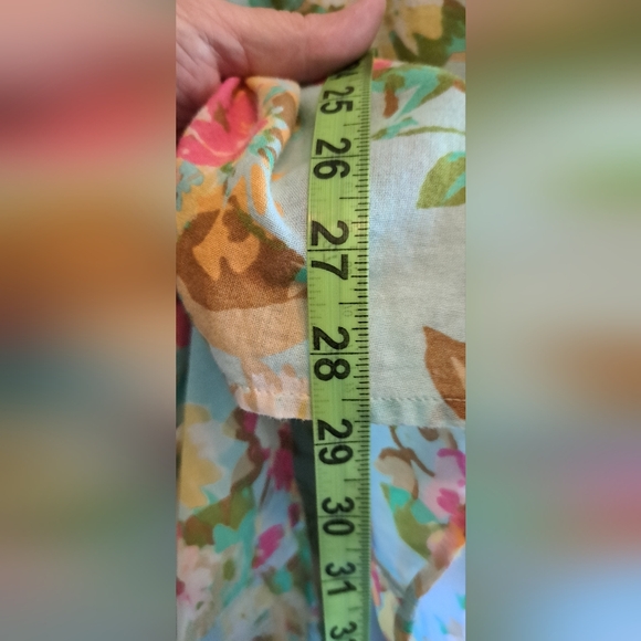 Ladies J. Jill Uncommon Threads Button Front Teal Top Embroidered Accents Med - Picture 9 of 9